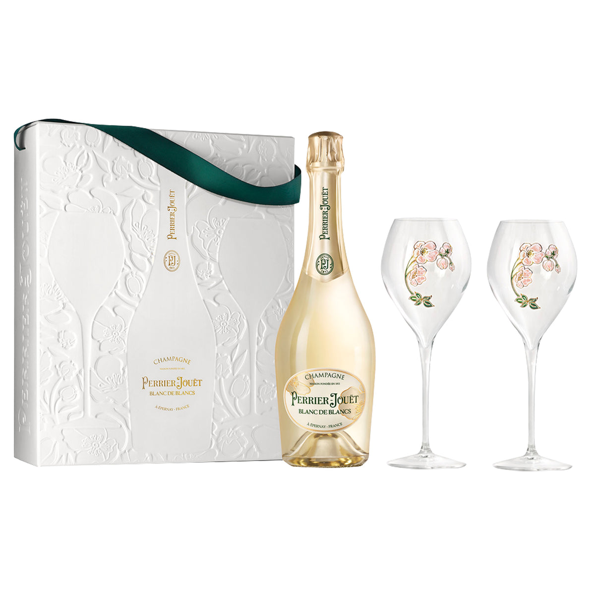 Buy Perrier-Jouët Blanc de Blancs Twin Flutes Champagne Gift Pack