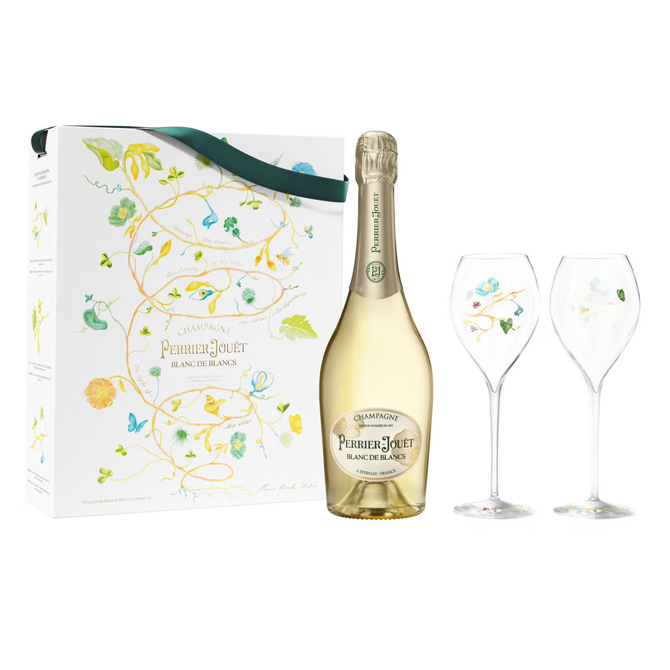 Perrier-Jouët Blanc de Blancs 2本 未開封 Buy Perrier-Jouët Blanc de Blancs Twin Flutes Champagne Gift Pack