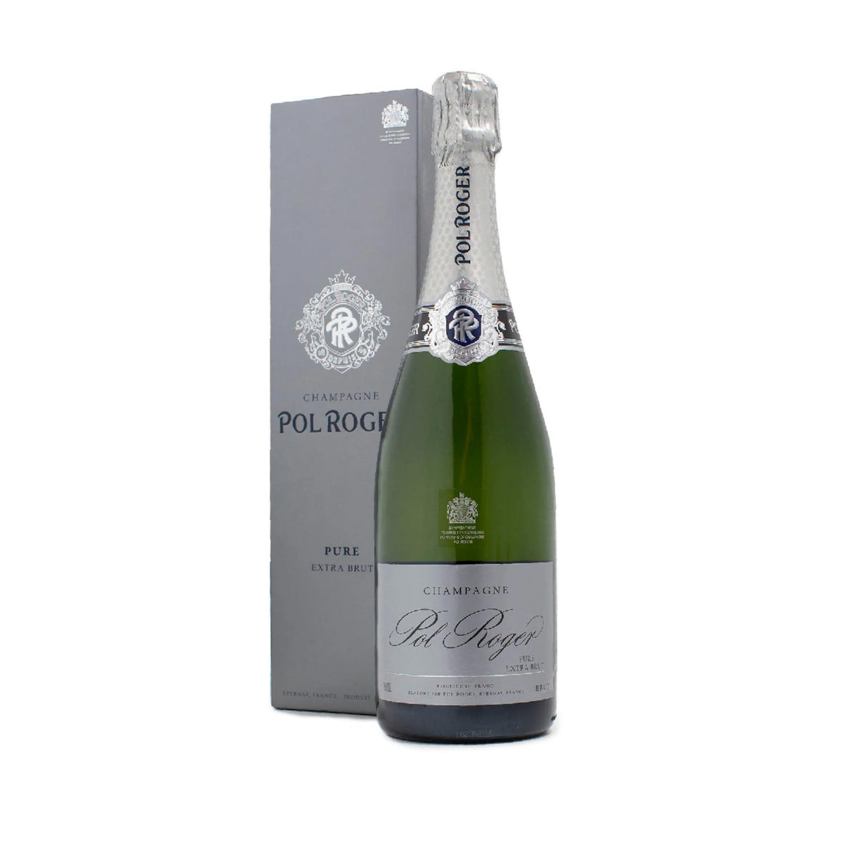 Indtægter logo Mælkehvid Pol Roger Pure Extra Brut NV Champagne – Emperor Champagne